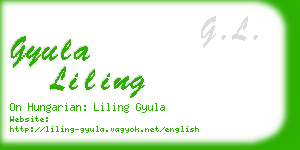 gyula liling business card